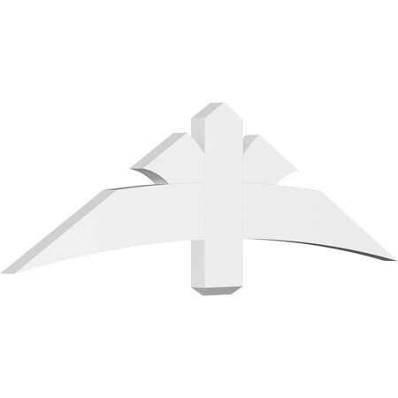 Ekena Millwork Davenport Architectural Grade PVC Gable Bracket, 60"W x 17 1/2"H x 2"D x 6"F, 7/12 Pitch GBP060X18X0206DAV00